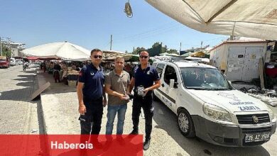Gaziemir Belediyesi zabıtasından örnek davranış