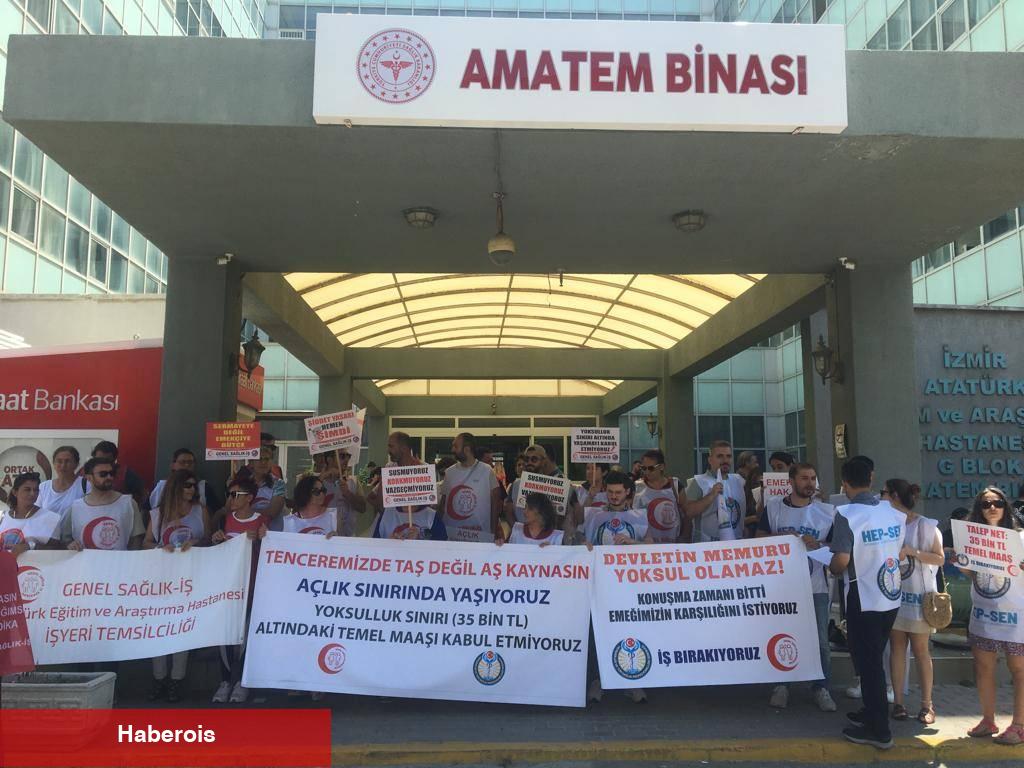 İş Bırakan Sağlık Çalışanlarından Mesaj: “Devletin Memuru Yoksul Olamaz!”