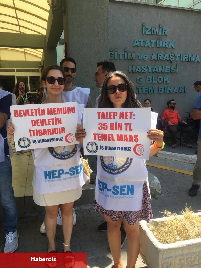 İş Bırakan Sağlık Çalışanlarından Mesaj: “Devletin Memuru Yoksul Olamaz!”