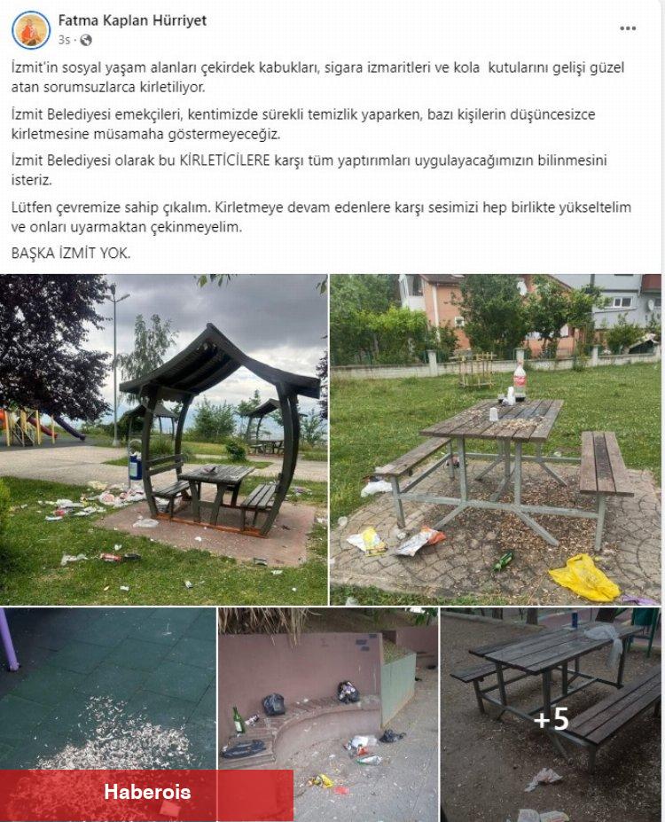 İzmit'ten çevreyi kirletenlere tepki gösterdi