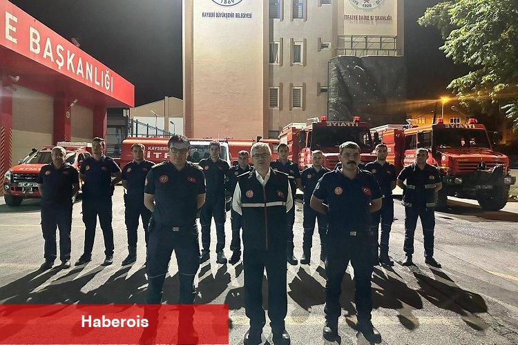 Kayseri Büyükşehir'den Mersin'e yangın desteği