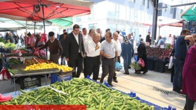 Kayseri Talas Anayurt Pazar Yeri'ne protokolden ziyaret
