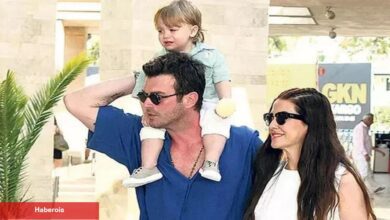 Kıvanç Tatlıtuğ'un oğlu Kurt Efe babasının telefonunu ele geçirdi! Birinci tweeti gündem oldu