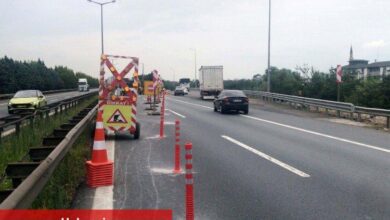 Kocaeli'de stadyum yolu için TEM’de çalışmalar başladı