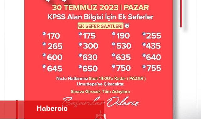KPSS için Büyükşehir'den ek sefer - Haberois KPSS için Büyükşehir'den ek sefer