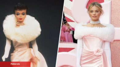 Margot Robbie Barbie ile 1960'lara döndü! Zarafetiyle kuğu üzere süzüldü