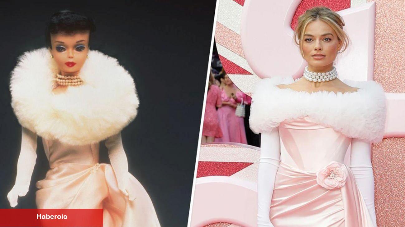 Margot Robbie Barbie ile 1960'lara döndü! Zarafetiyle kuğu üzere süzüldü