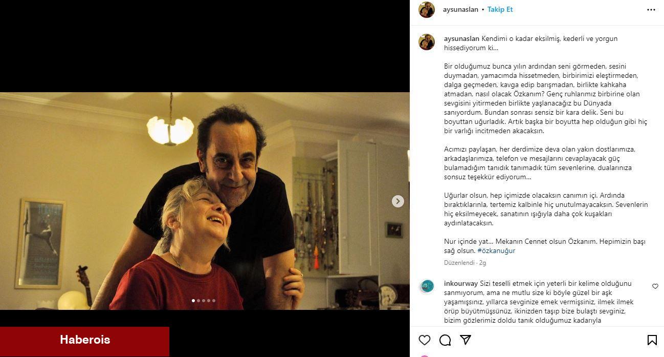 Özkan Uğur'a eşi Aysun Aslan Uğur'dan duygusal veda! 34 yıllık eşinden birinci paylaşım