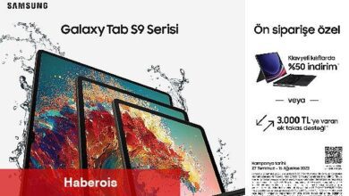 Samsung Galaxy Tab S9 Serisi, klavyeli kılıflarda %50 indirim veya 3000 TL'ye varan ek takas desteği ile ön satışta