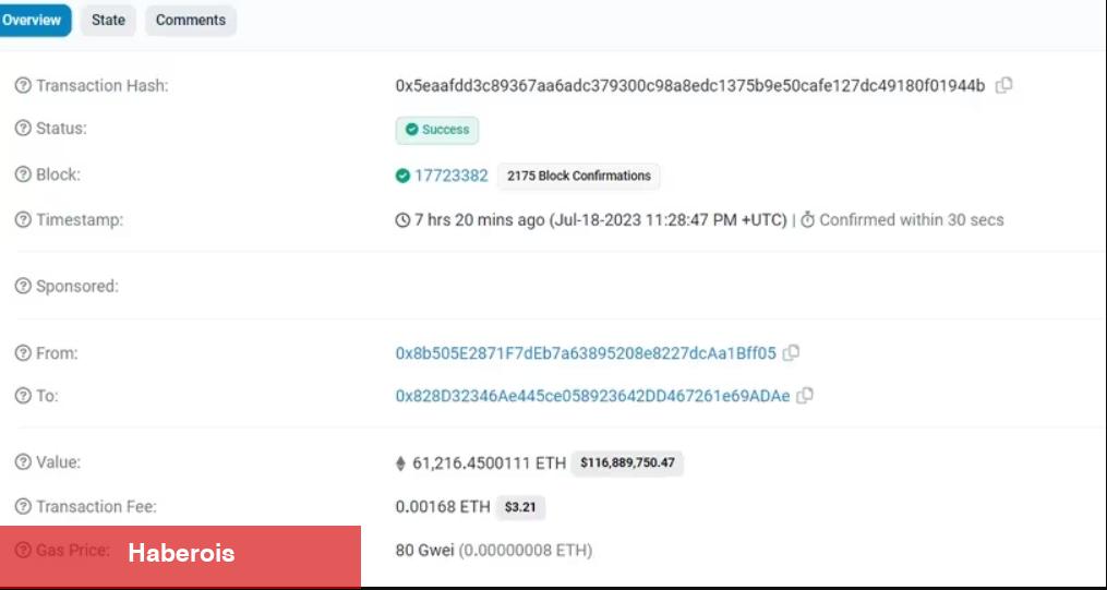 Sekiz Yıldır Uyuyan Ethereum (ETH) Balinası Harekete Geçti! - Haberois Sekiz Yıldır Uyuyan Ethereum (ETH) Balinası Harekete Geçti!