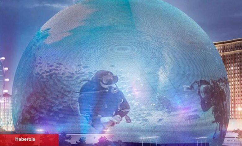 Sphere, dev LED görüntü kubbesini Las Vegas'ta test ediyor - Haberois Sphere, dev LED görüntü kubbesini Las Vegas'ta test ediyor