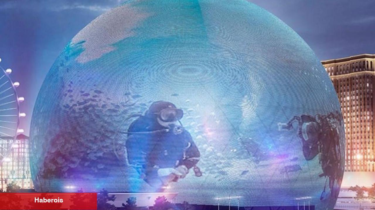 Sphere, dev LED görüntü kubbesini Las Vegas'ta test ediyor