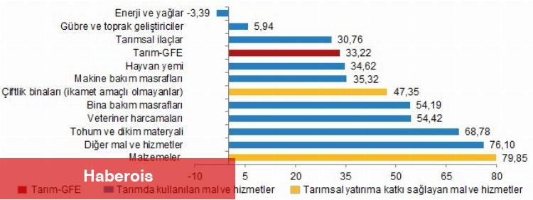 Tarım-GFE yıllık yüzde 33,22 arttı