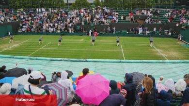 Wimbledon'da Yağmur Devam Ediyor, Ancak Mahkeme Ekipleri Her Şeyi Korudu