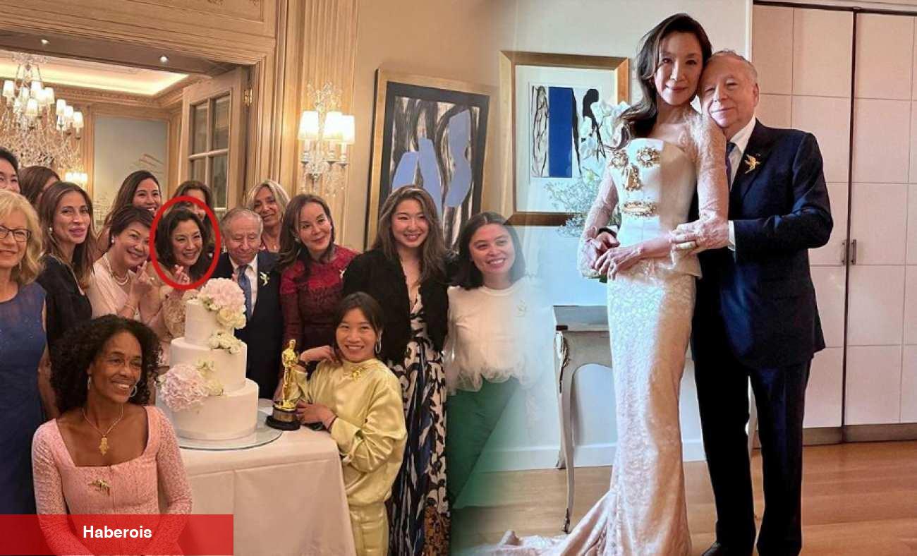 20 yıl sonra evlendi! Tüm gözler Michelle Yeoh'un tuhaf gelinliğinde!
