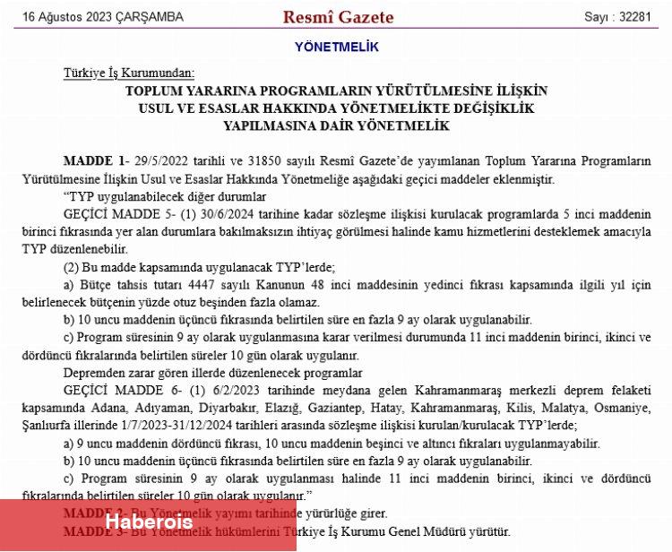 Afet bölgesindeki 50 bin kişilik o program uzatıldı