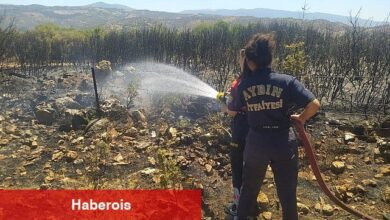 Antalya Büyükşehir Belediyesi'nin kadın itfaiyecilerinden hızlı müdahale