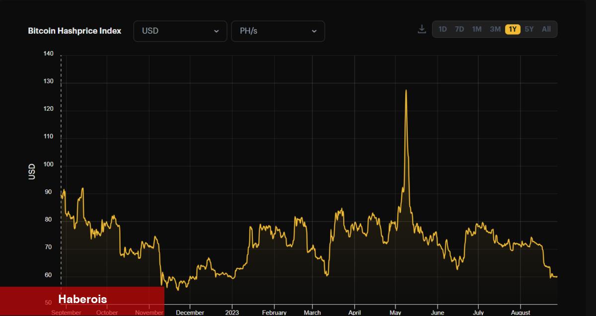 Bitcoin Madencileri Ünite Başına Gelir Elde Etmekte Zorlanıyor - Haberois Bitcoin Madencileri Ünite Başına Gelir Elde Etmekte Zorlanıyor