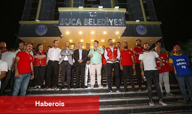 Buca Belediyesi işçilerinin yüzü güldü - Haberois Buca Belediyesi işçilerinin yüzü güldü