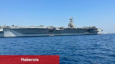 Dünyanın en büyük uçak gemisi USS Gerald R. Ford, QTerminals Antalya Limanı açıklarına demirledi