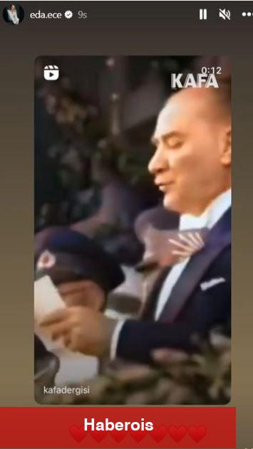 Eda Ece'den reaksiyon çeken 30 Ağustos Zafer Bayramı paylaşımı!