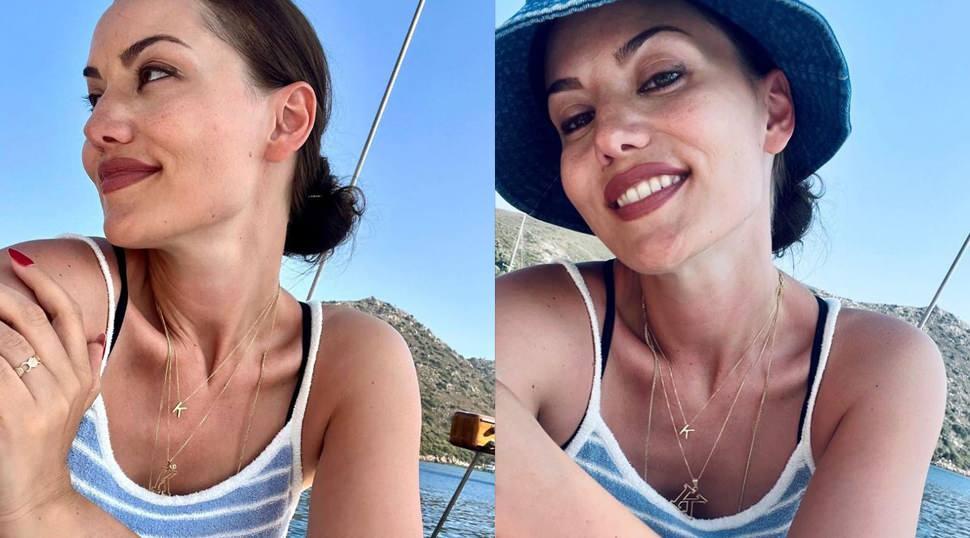 Fahriye Evcen'in boynundaki ayrıntı dikkat çekti! Her an yanında taşıyor
