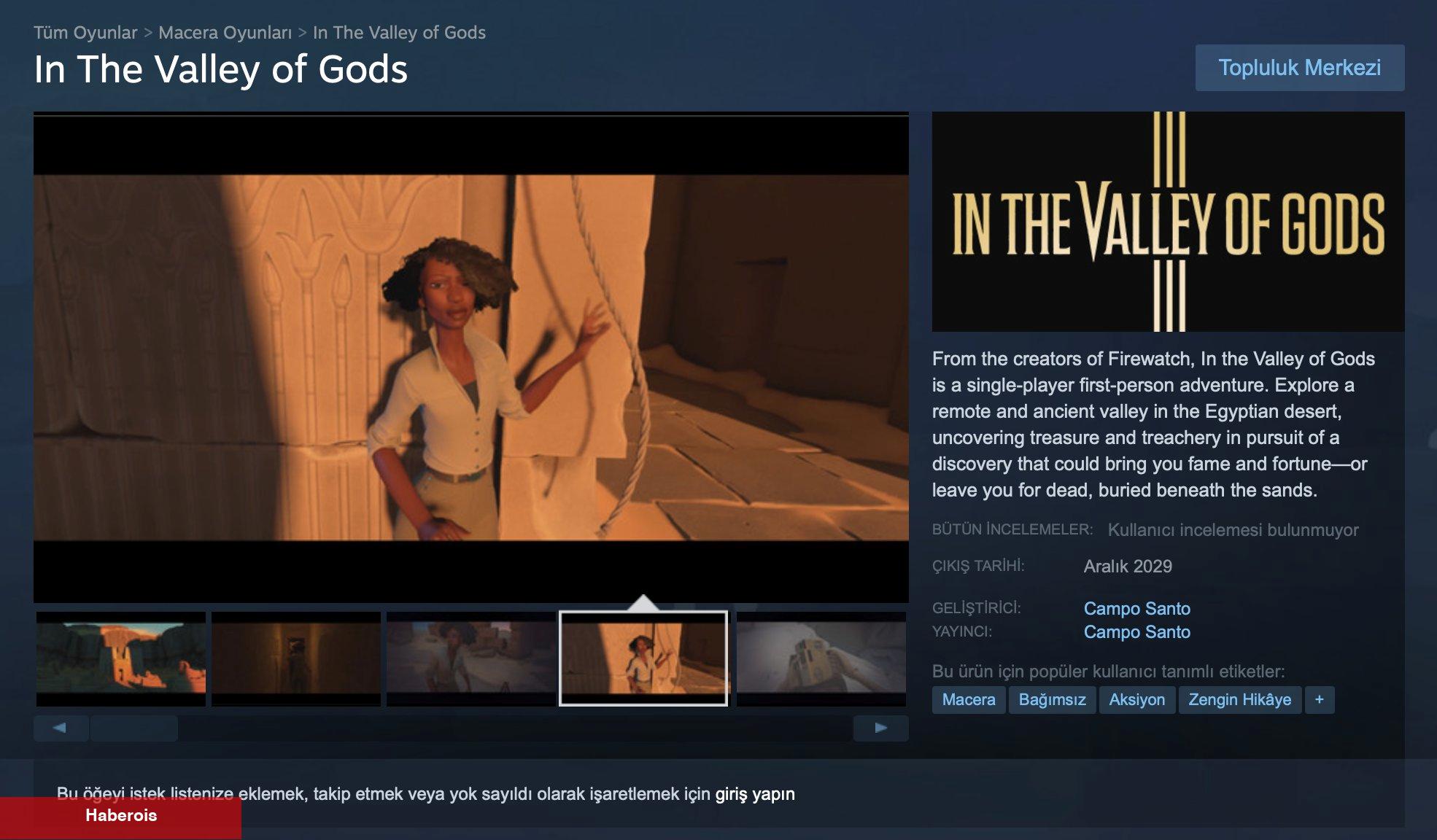 Firewatch Stüdyosu Campo Santo'nun Yeni Oyunu In The Valley of Gods, 2029'a Ertelendi - Haberois Firewatch Stüdyosu Campo Santo'nun Yeni Oyunu In The Valley of Gods, 2029'a Ertelendi