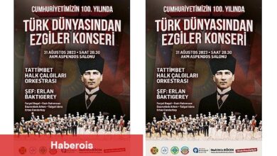 Kazak Halk Çalgıları Orkestrasından Türk dünyasından ezgiler konseri