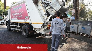 Kemer'de çöp konteynerleri dezenfekte ediliyor