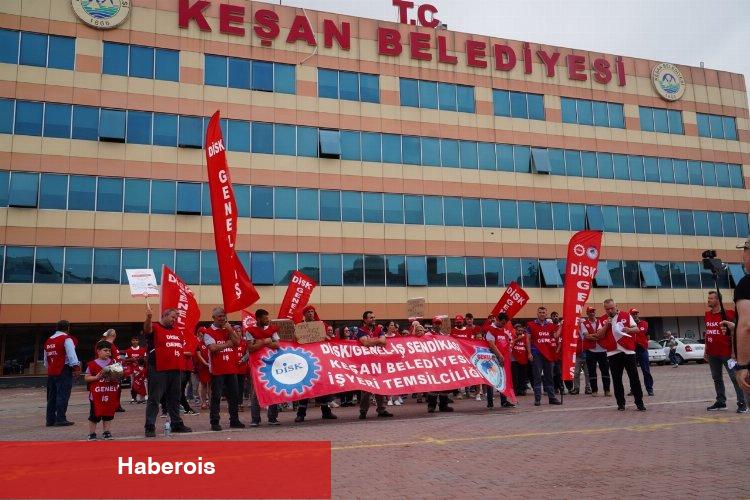 Keşan'da çoluk çocuk ailece haklarını aradı