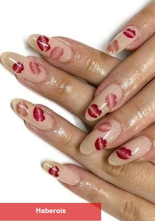 Kırmızı aşıkları için nail arka önerileri!