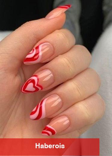 Kırmızı aşıkları için nail arka önerileri!