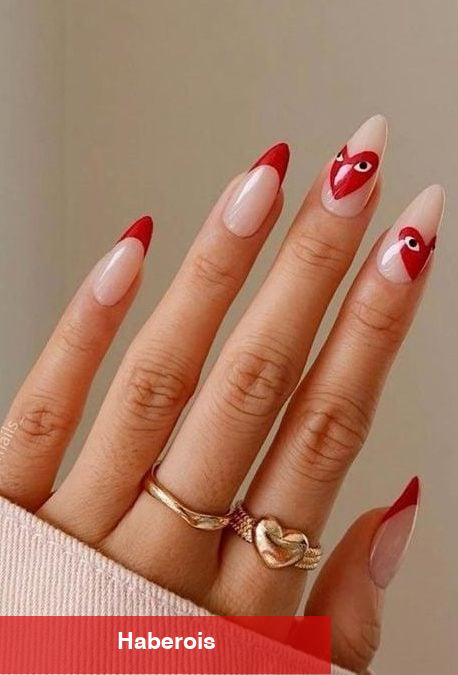 Kırmızı aşıkları için nail arka önerileri!