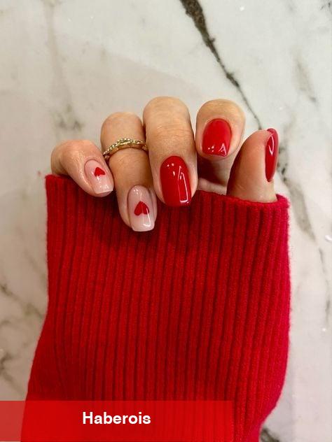 Kırmızı aşıkları için nail arka önerileri!