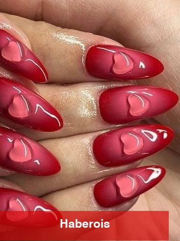 Kırmızı aşıkları için nail arka önerileri!