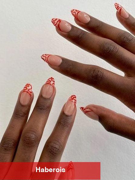 Kırmızı aşıkları için nail arka önerileri!