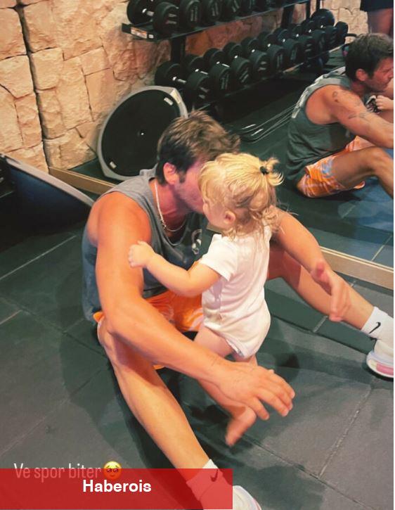 Kıvanç Tatlıtuğ'un altın saçlı oğlu sporda görüntülendi! O anları Başar Dizer fotoğrafladı