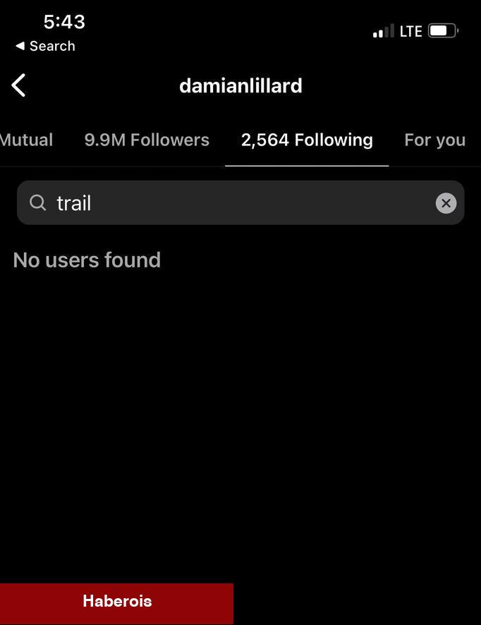 Lillard, Instagram'da Portland Trail Blazers'ı takibi bıraktı!