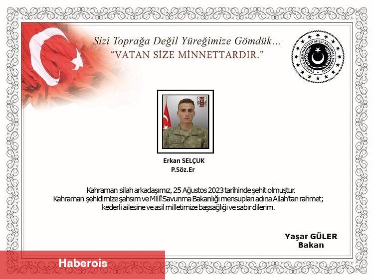 MSB'den acı haber: 1 şehit