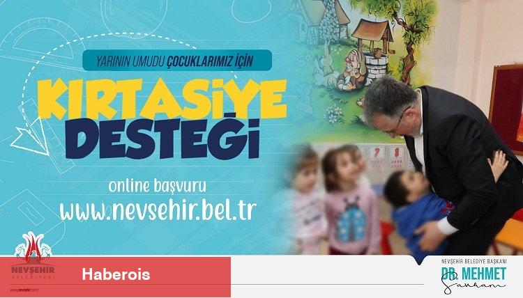 Nevşehir Belediyesi'nden öğrencilere kırtasiye desteği