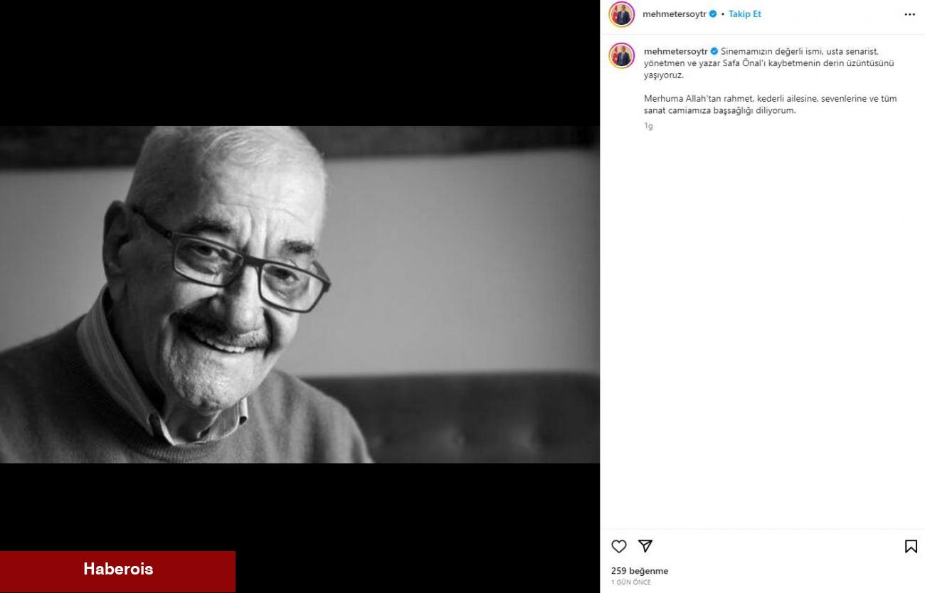 Vefatıyla sanat dünyasını yasa boğan Safa Önal'a ünlü isimlerden veda