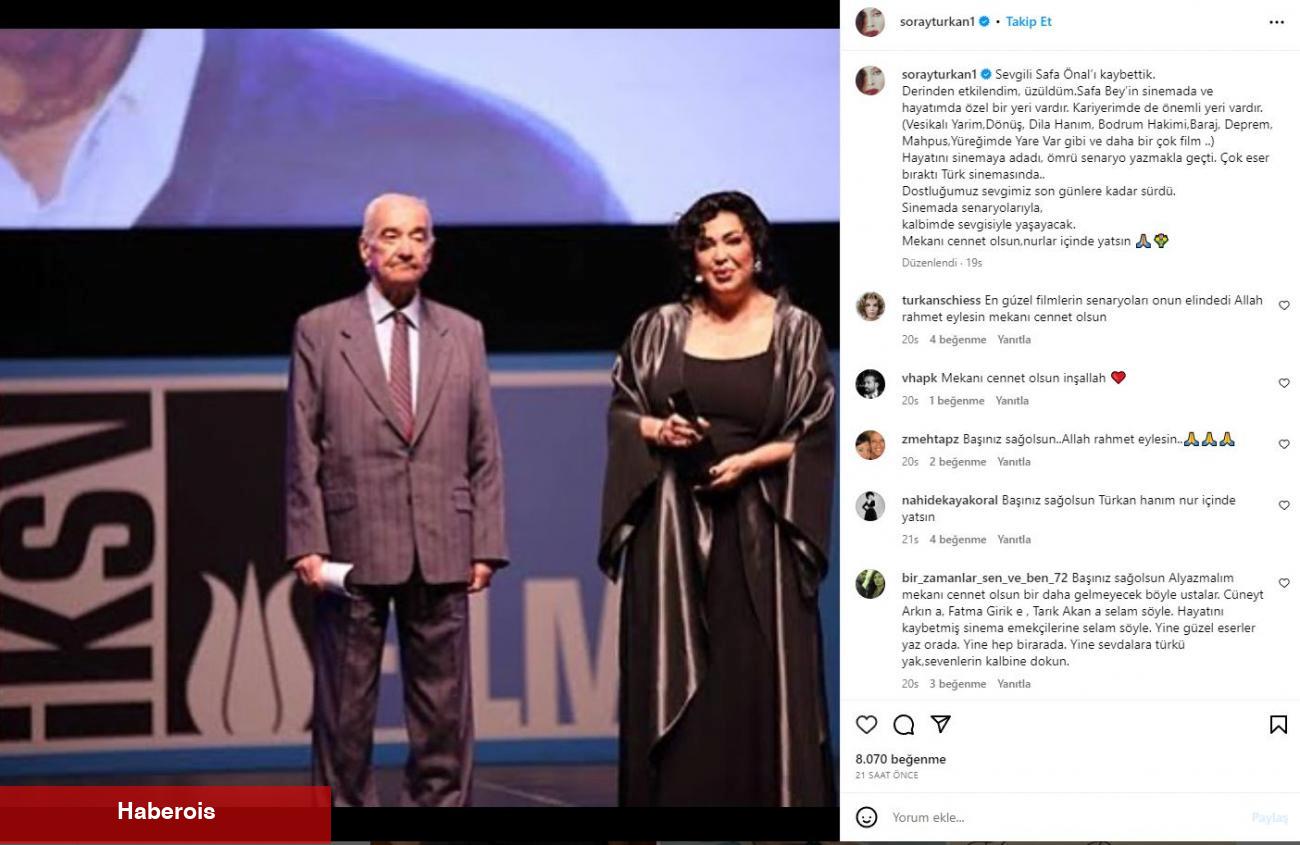 Vefatıyla sanat dünyasını yasa boğan Safa Önal'a ünlü isimlerden veda
