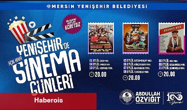 Yenişehir Belediyesi kırsal mahallelere açık hava sineması kuruyor