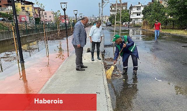 Canik'te Sağanak Yağışa Anında Müdahale - Haberois Canik'te Sağanak Yağışa Anında Müdahale