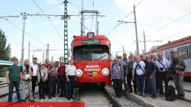 Konya'nın bisiklet tramvayı ilgi gördü