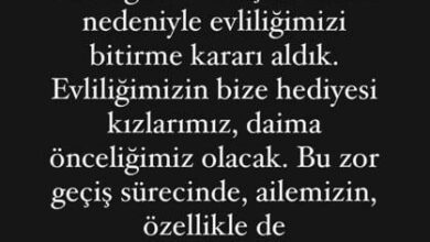 10 yıllık evliliği tek celsede bitti! ”Kızlarımız sürekli önceliğimiz olacak”