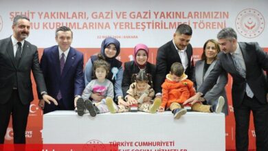 591 şehit ve gazi yakını daha kamuya yerleşti