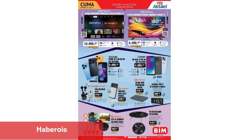 BİM'den, teknoloji tutkunlarına çılgın indirim! 5.499.00 TL'ye telefon geliyor... İşte BİM 5-8 Mart aktüel eserler...