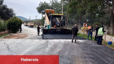 Bodrum Çiftlik Mahallesinde Sıcak Asfalt Çalışması