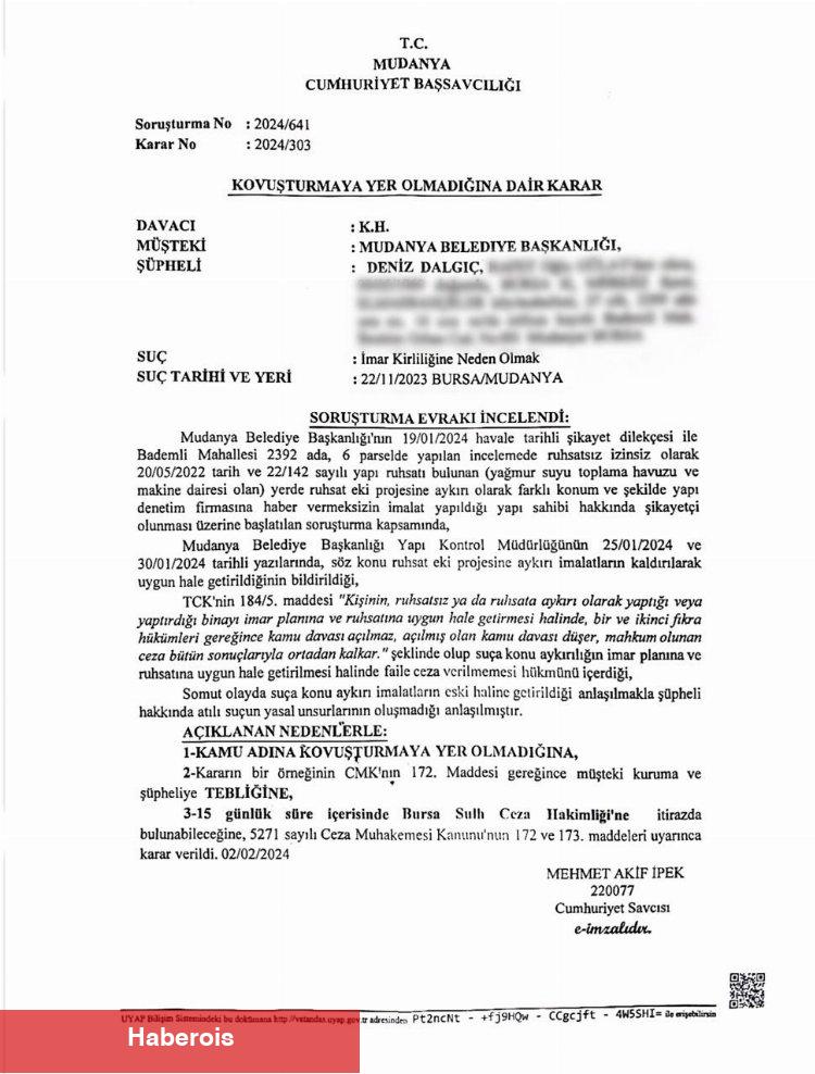 Deniz Dalgıç'tan 'kaçak yapı' iddialarına belgeli açıklama